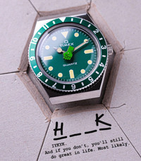 Timex Q x seconde/seconde/ Hulk Limited Edition Quartz Watch