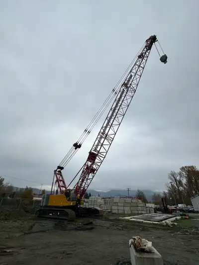 130 Ton lattice boom crawler crane. 220 feet of boom. Self assembly. Can mobilize to job site. Can p...