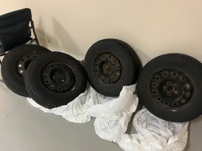 Selling Winter tires and rims 215/70/16! Only used 2 seasons lots of tread left Rims are 5x114.3 (5x...