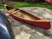 Peterborough Cedar Canvas Canoe