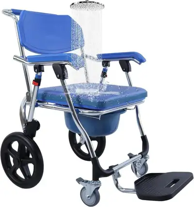 Folding Shower Commode Wheelchair, View more