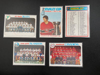 1978 Topps Hockey Team Checklists - Bossy Federko Canadians 5PC