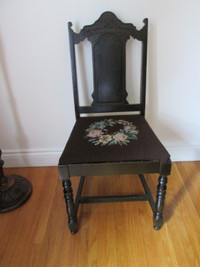 Antique Wooden, Chair with Embroidery