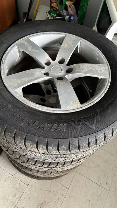 If you see this ad, it's available. Set of four 245/65/17 Motomaster Winter Edge winter tires on all...