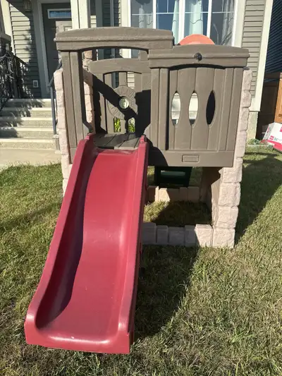 Very good condition Rock climbing, slide and playhouse climber Disassembled Sage hill nw