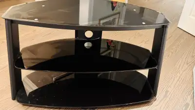 Tempered dark glass TV Stand, View more