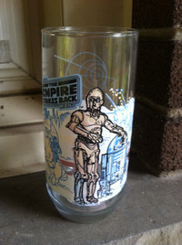 The Empire Strikes Back R2-D2 / C-3P0 Burger King Glass 1980