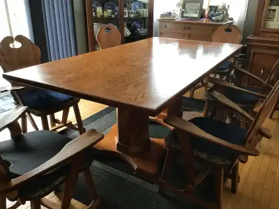 Oak Dining Table with Chairs , View more