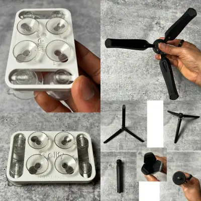 Mini Tripod for Camera and Light w Phone Holder (2 Way Suction), View more