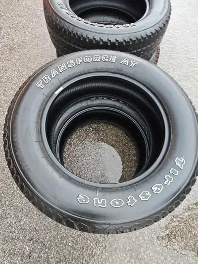Set of LT 285 60 R20 Firestone Transforce AT Tires Taken off a new RAM 2500 truck with less than 200...