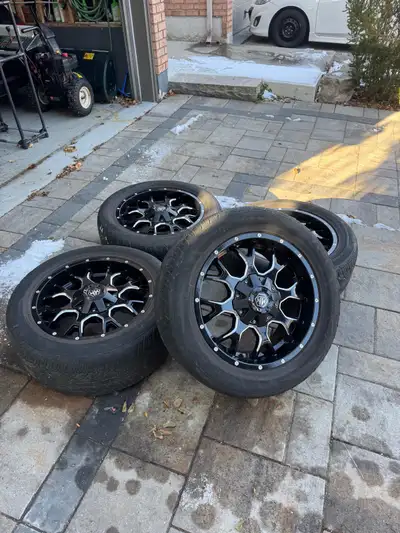 20 Inch 6x135 rims 6x139 rims F150 rims F150 wheels F-150 setup 20x9 Et 18 • Set of 4 • TPMS Sensors...