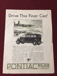 1930 Pontiac Big Six Original Ad