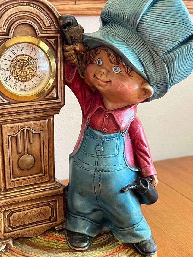 1975 Byron Moulds “Little Engineer” Wind-Up Clock in Home Décor & Accents in Belleville - Image 3