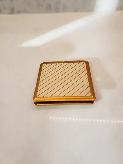 Vintage gold compact mirror, View more