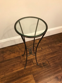 New price - Iron side tables with glass tops