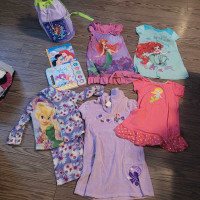 Little Mermaid clothes,  books, and bag