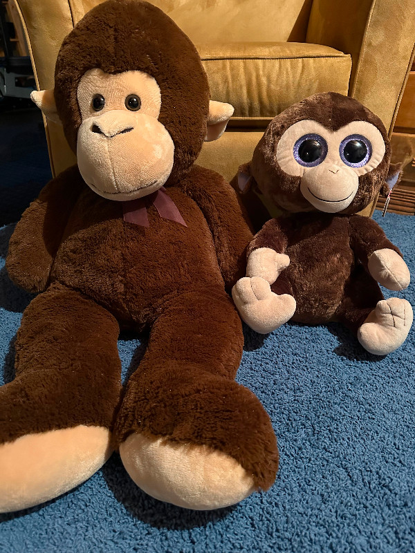 Suffed monkeys- medium and large in Toys & Games in Cambridge