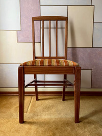 Early 20th C. Federal Style Satinwood Inlaid Mahogany Side Chair