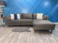 GREY SECTIONAL - DELIVERY AVAILABLE