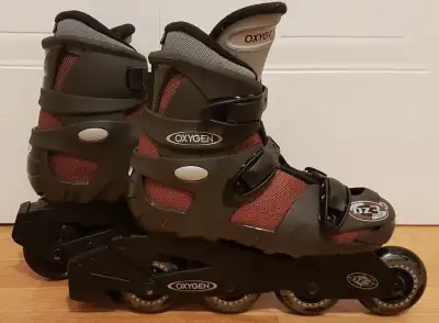 Patins à roues alignées Oxygen Oz3, grandeur 7.5 avec roues Power Wheels 76 mm, en excellente condit...