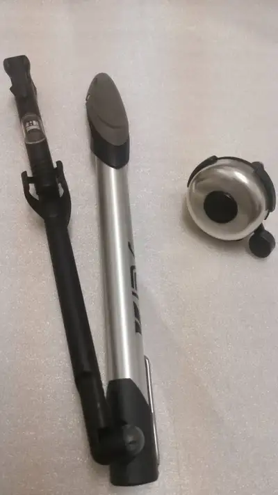 $25, new bike rain coat, $25, bike air pump with pressure meter,, View more