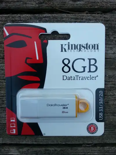 Brand New Kingston8GB Datatracker USB (3.1, 3.0, 2.0), View more