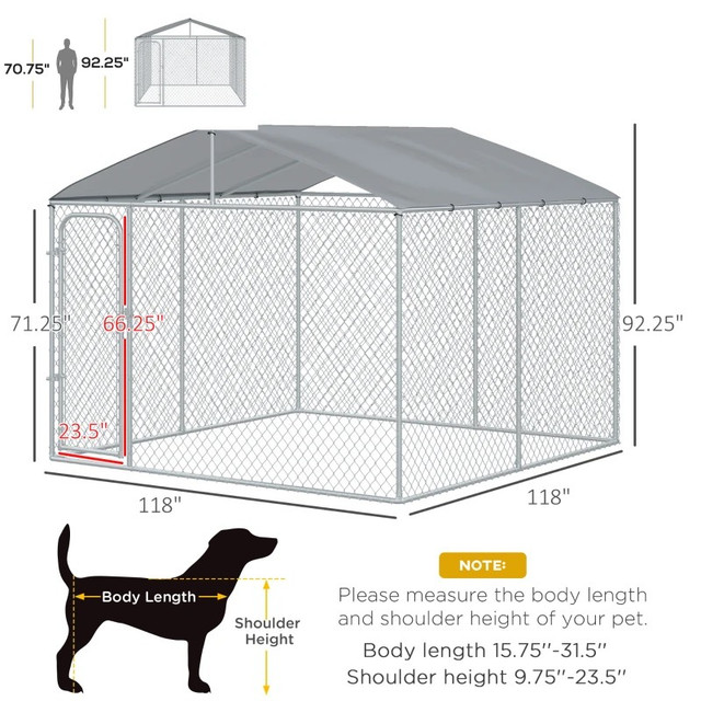 9.8' x 9.8' x 7.7' dog kennel  in Accessories in Markham / York Region - Image 2