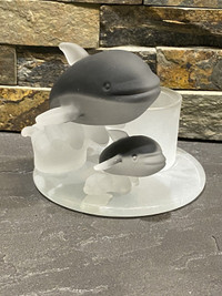 Partylite ~ Orca Whales Candle Holder ~ Brand New
