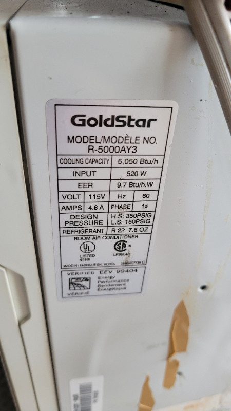 Goldstar window air conditioner in Heaters, Humidifiers & Dehumidifiers in Winnipeg - Image 2