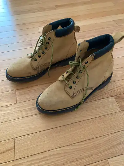 Doc Martens 939 Tan Greasy Suede Six Eye Boots Men's Size 9.5, View more