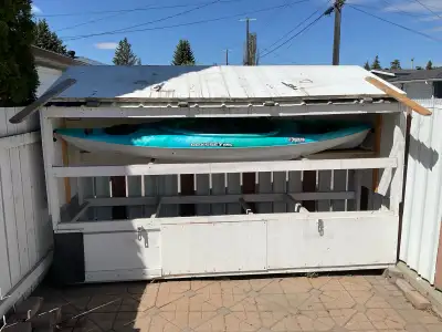 This was originally made to securely store 2 ten foot kayaks, one above the other. It would also mak...