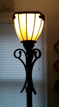 Ornate Stained Glass Standing Lamp