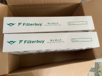 Two New Filterbuy 16 x 25 x 5 MERV 8 Furnace Filters