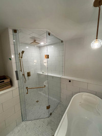 Commercial, Shower Enclosures, Mirrors & Custom Glass Installer