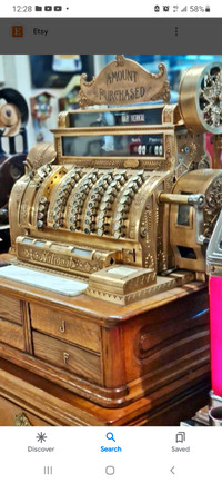 Wanted Vintage Brass Cash register