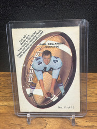 1970 OPC CFL Push Out Insert Desjardins Wpg Blue Bombers
