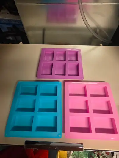 6 Cavity Silicone Molds Silicone Molds suitable for Soap Making, Cake Mold, Chocolate Mold & Ice Cub...