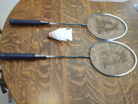 2 Badminton  Rackets Including Birdies