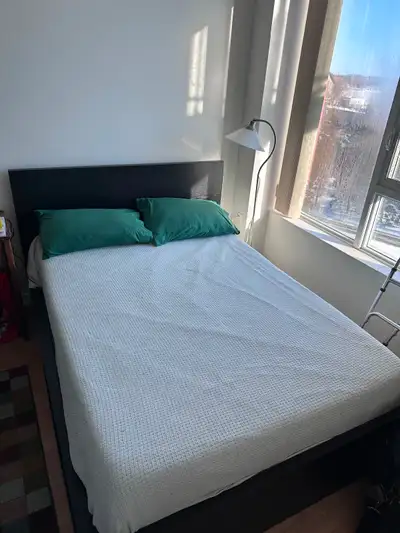 Full size bed & mattress / lit double + matelas, View more