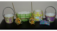 Easter Ceramic Baskets: Bowls : Straw Wreaths .. more