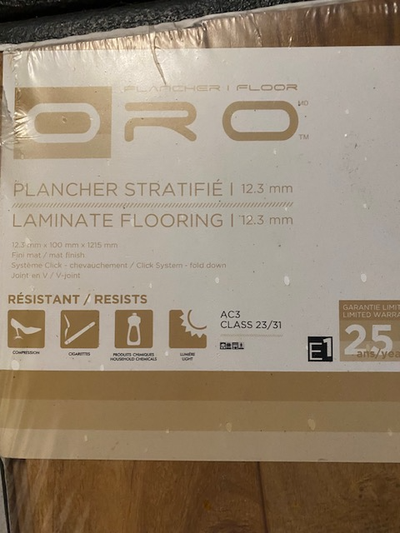 Laminate Flooring - Honey Maple - 6 New/Unopened Cases, View more