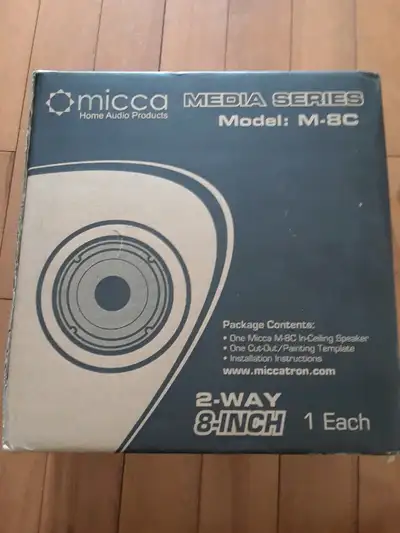 Micca M-8C Media Series 2-way 8" In-Ceiling Wall Speaker, View more