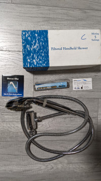 5 Setting Filtered Handheld Showerhead CHROME with NEW Filter