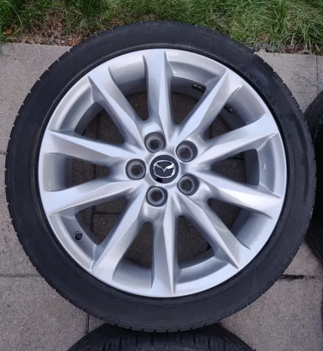 OEM Mazda 18" alloy rims wheels set of 4 with tires 215/45/18 in Tires & Rims in City of Toronto - Image 5