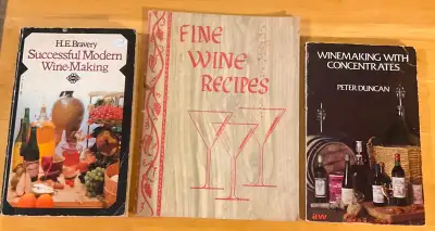 Three soft cover wine making books as listed below. Winemaking With Concentrates, by Peter Duncan Fo...