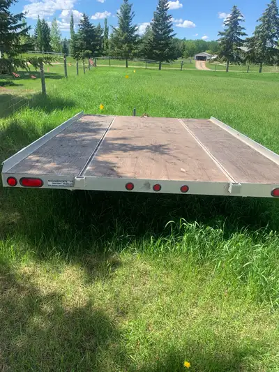 2005 Aluma tilting trailer. New plywood. 8.5’W x 12’L. Comes with spare tire. I don’t need help sell...