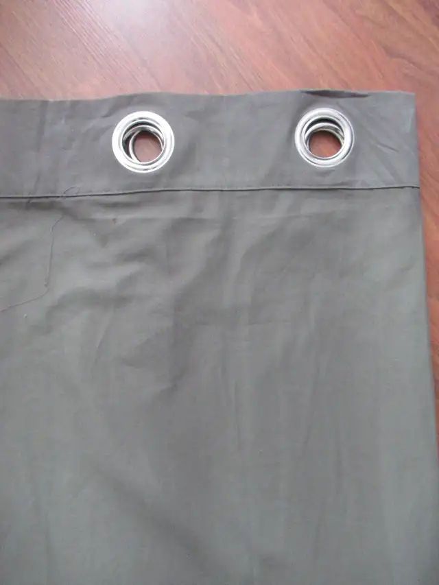Curtains 57x98" Cotton Canvas Gun Metal Grey Curtains $25/Panel in Home Décor & Accents in Saskatoon - Image 4