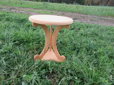 round side table pine, View more