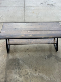 Handmade wood and steel table