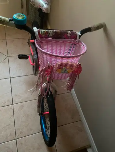 Kids bicycle with princess and streamers. In very good condition, tires just need a bit of air. Full...